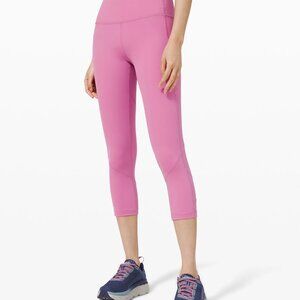 Lululemon Cropped Leggings PACE RIVAL HIGH-RISE CROP 22" in Magenta Glow